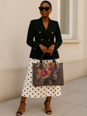 Whispering Blooms Premium Leather Handbag QR0HH048