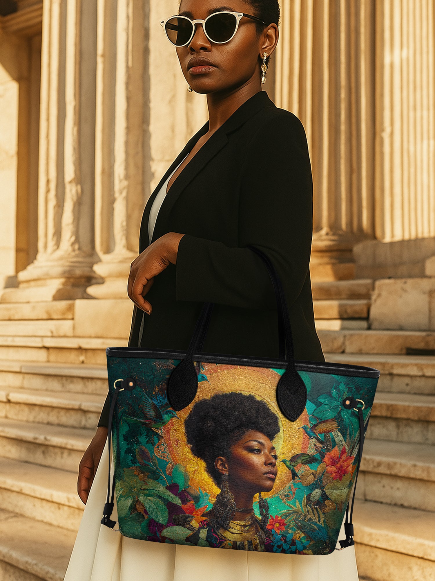 Golden Wings of Empowerment Classic Shopper Tote QR0TD006