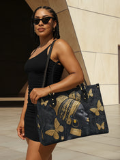 Wing Code Premium Leather Handbag QR0XD263