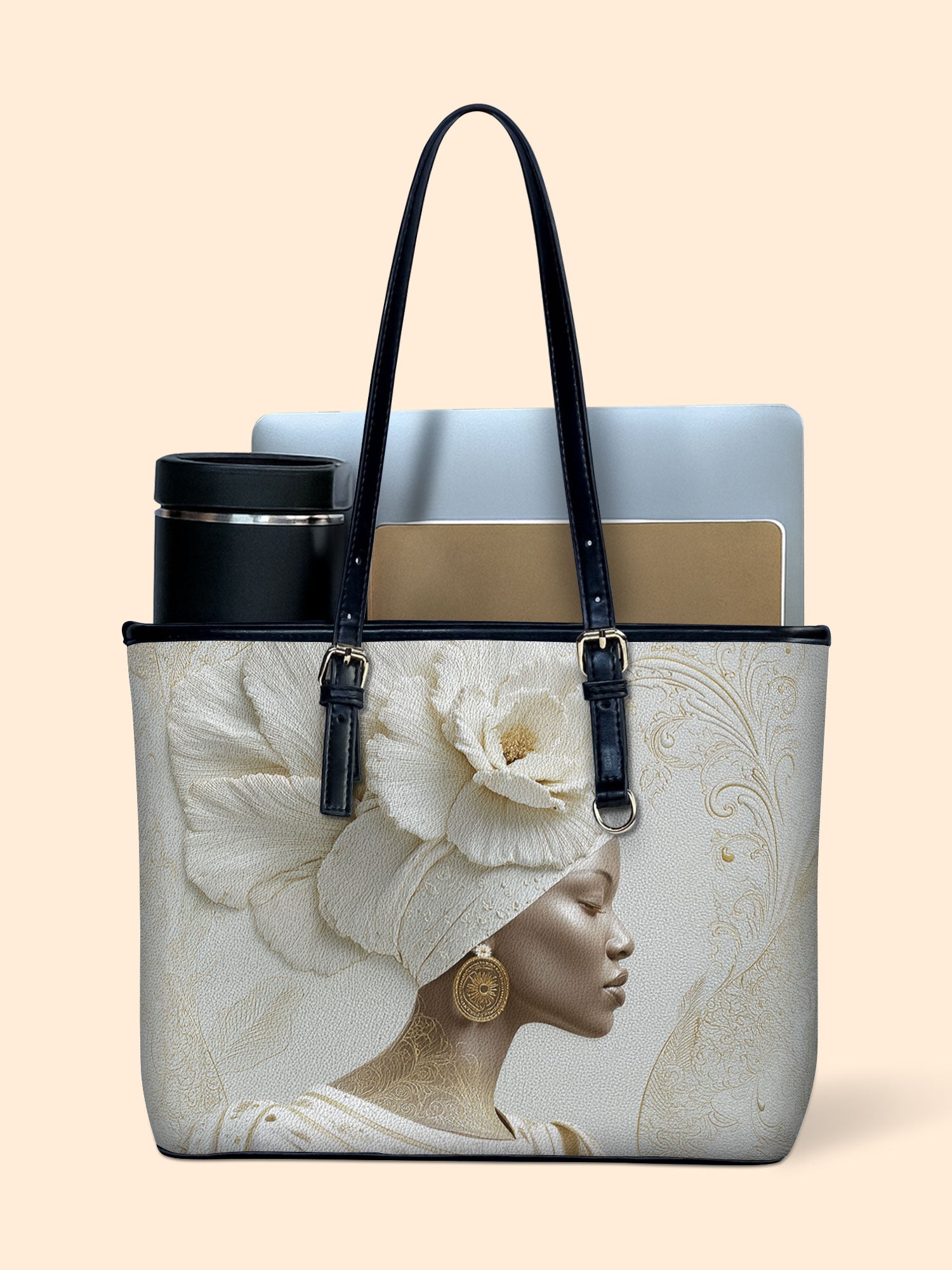 Luminous Bloom Leather Bucket Bag QR0TV192