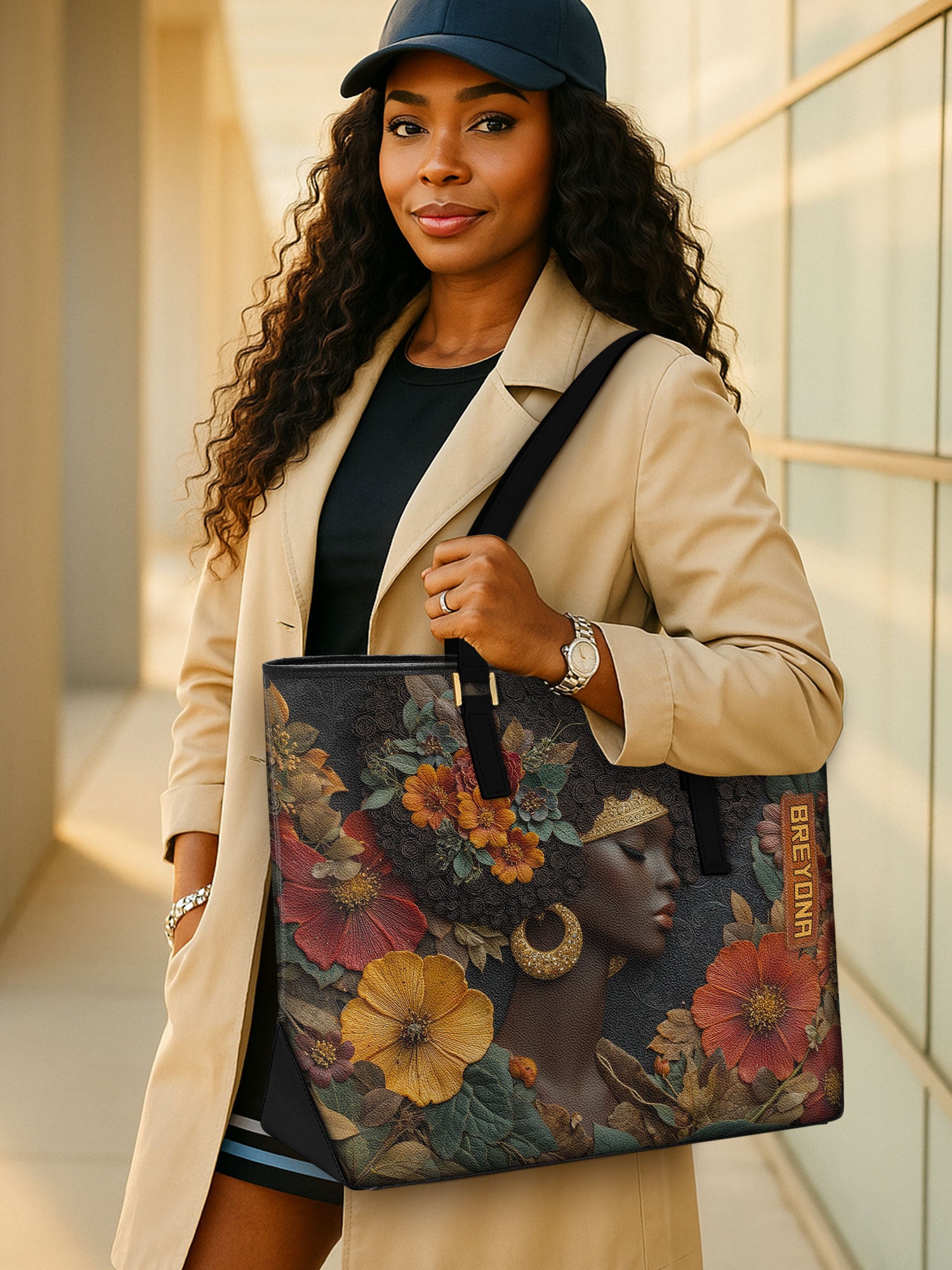 Ember Grace Sleek Leather Tote