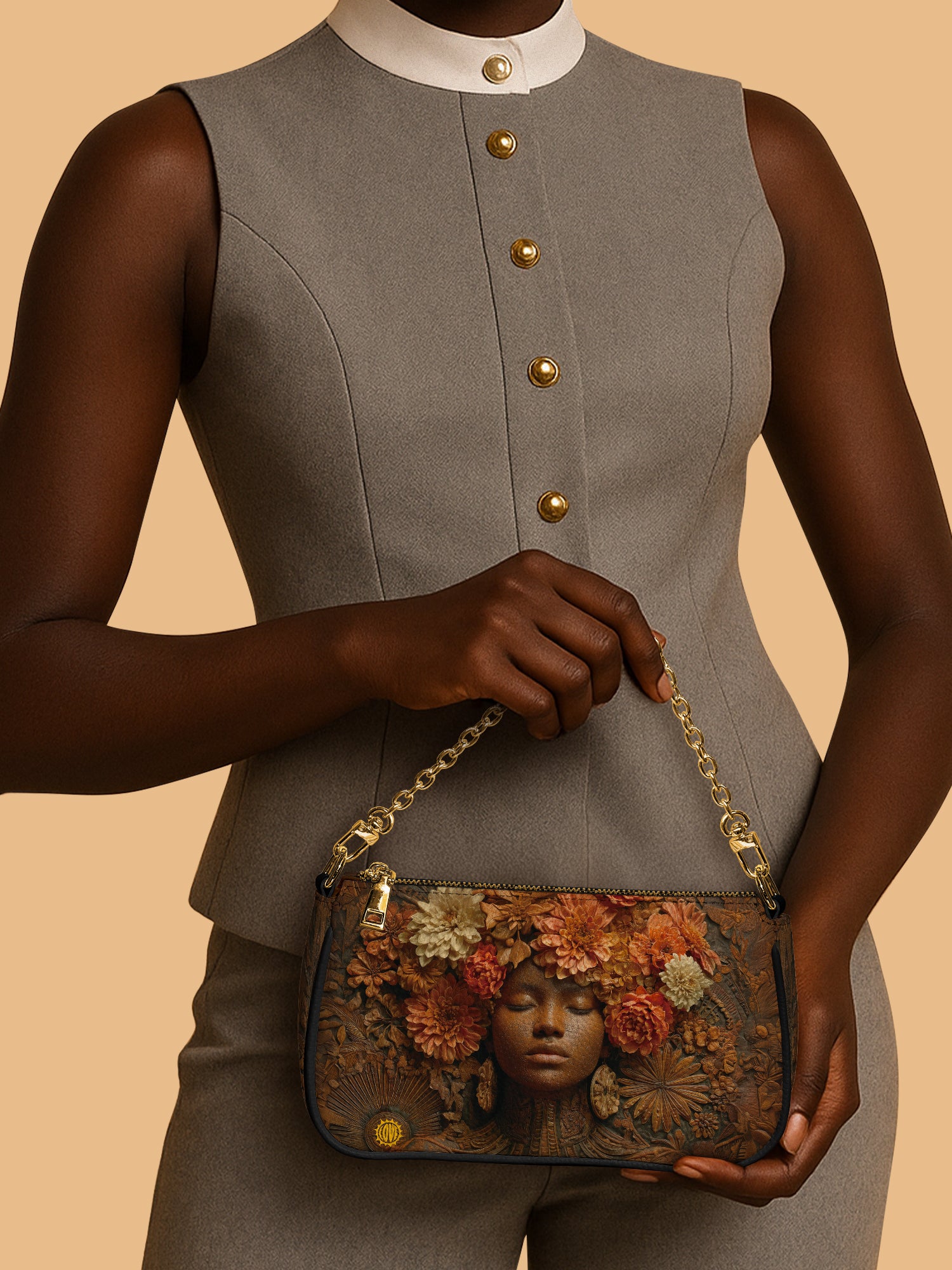 Afro Flora Classic Zip Pochette QR0TV041