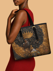 Melanin Spell Sleek Leather Tote QR0XD121