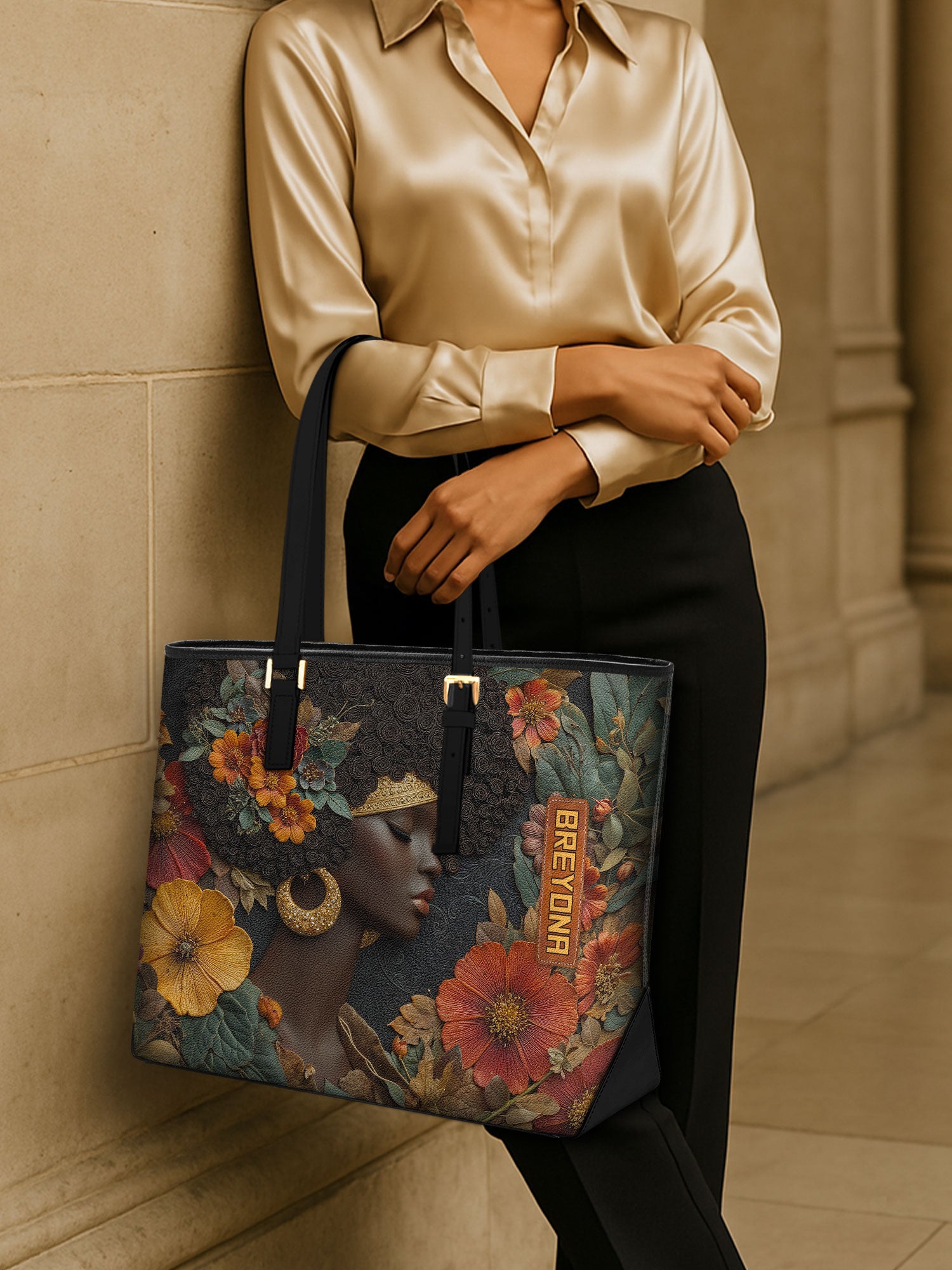 Ember Grace Sleek Leather Tote