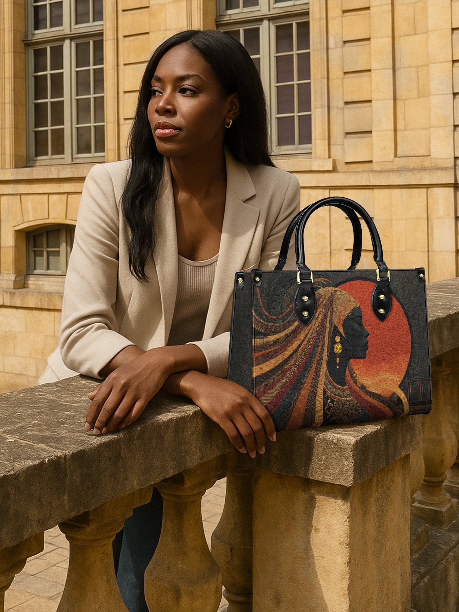 Spiral Oracle Premium Leather Handbag QR0XD199