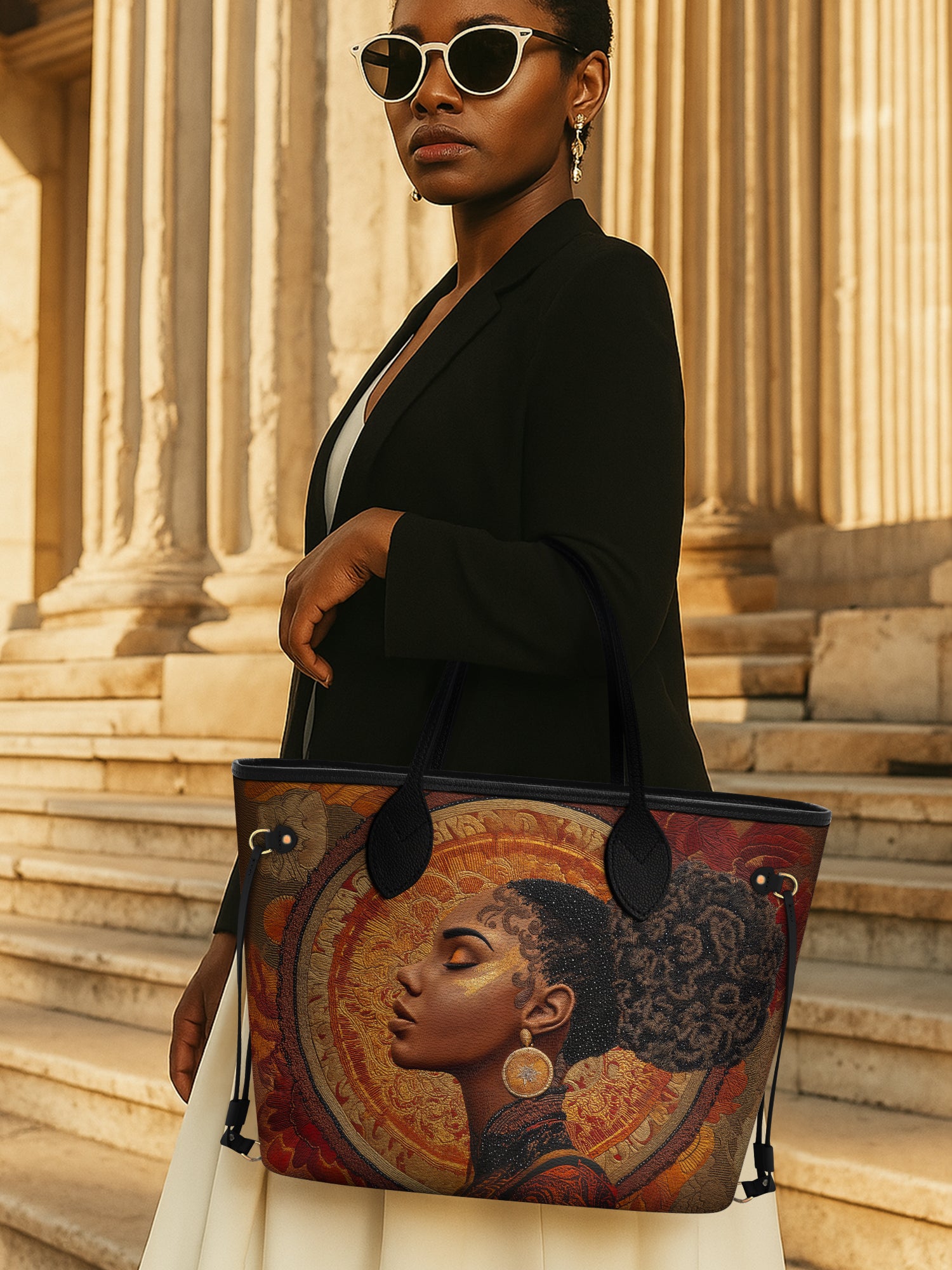 Mocha Sage Classic Shopper Tote QR0XD012