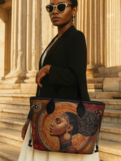 Mocha Sage Classic Shopper Tote QR0XD012