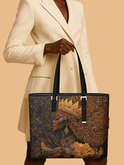 Queen Rising Sleek Leather Tote QR0XD122