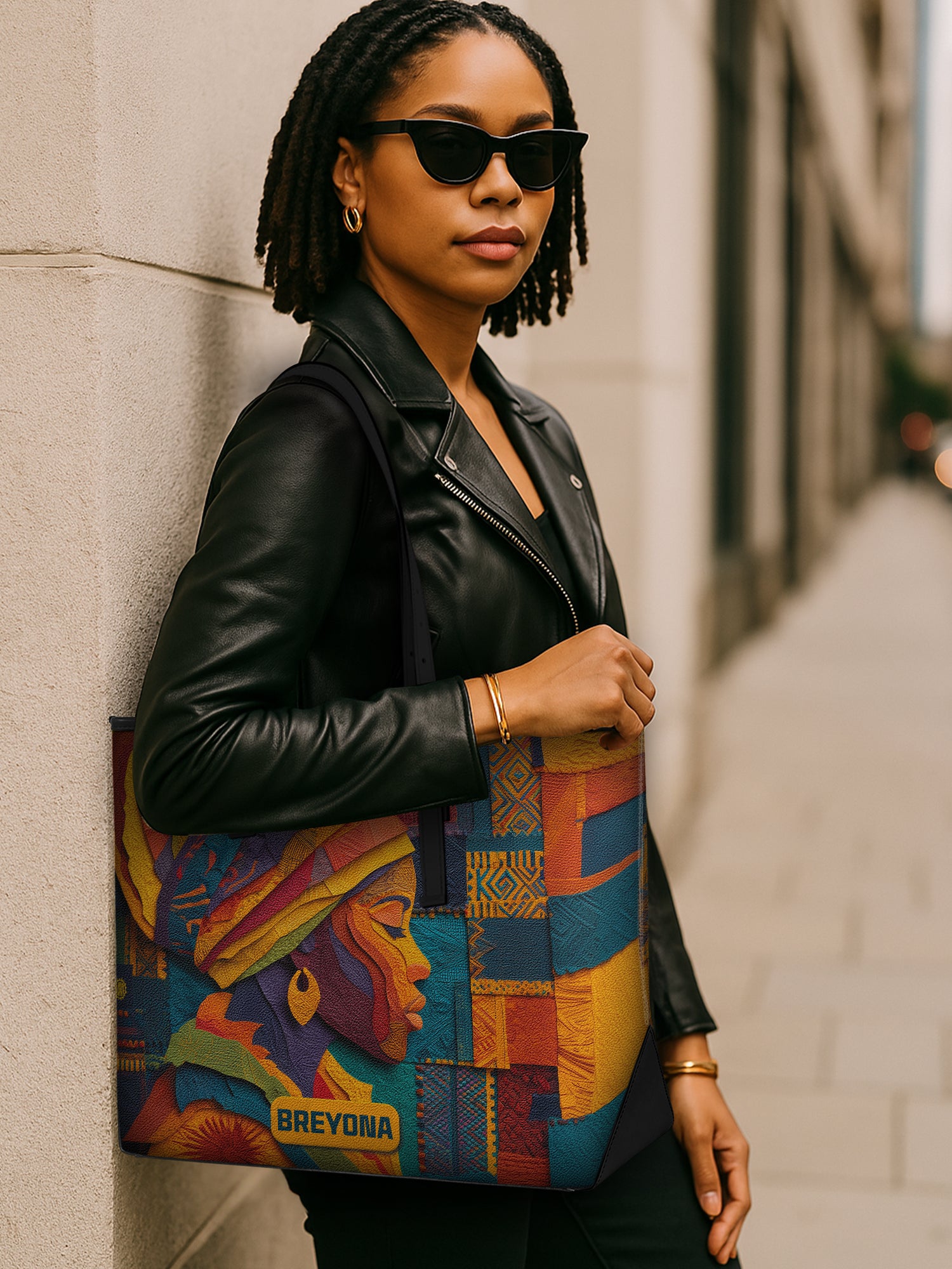 Soul Of Africa Sleek Leather Tote