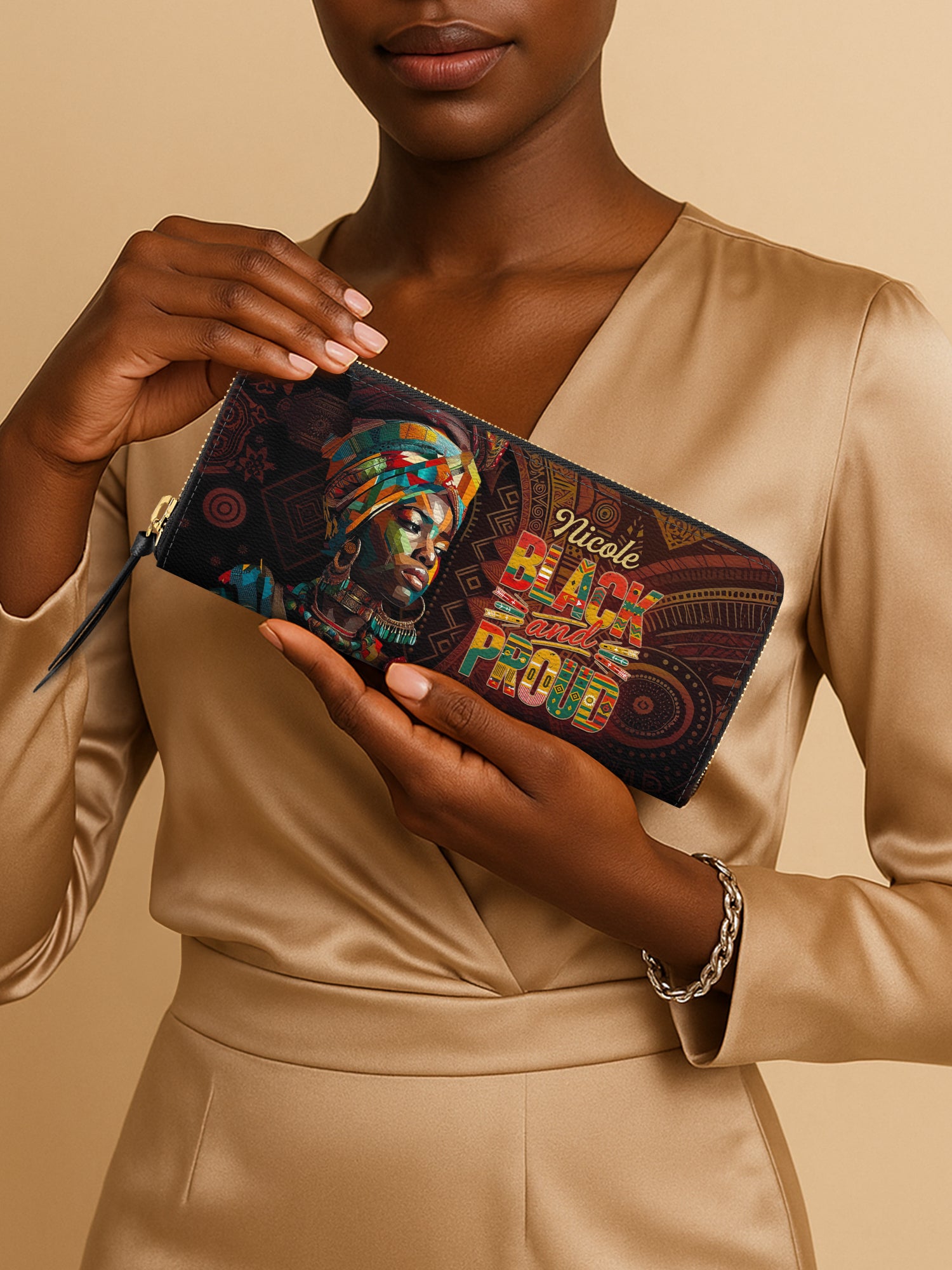 Black Proud Slimline Zippy Wallet