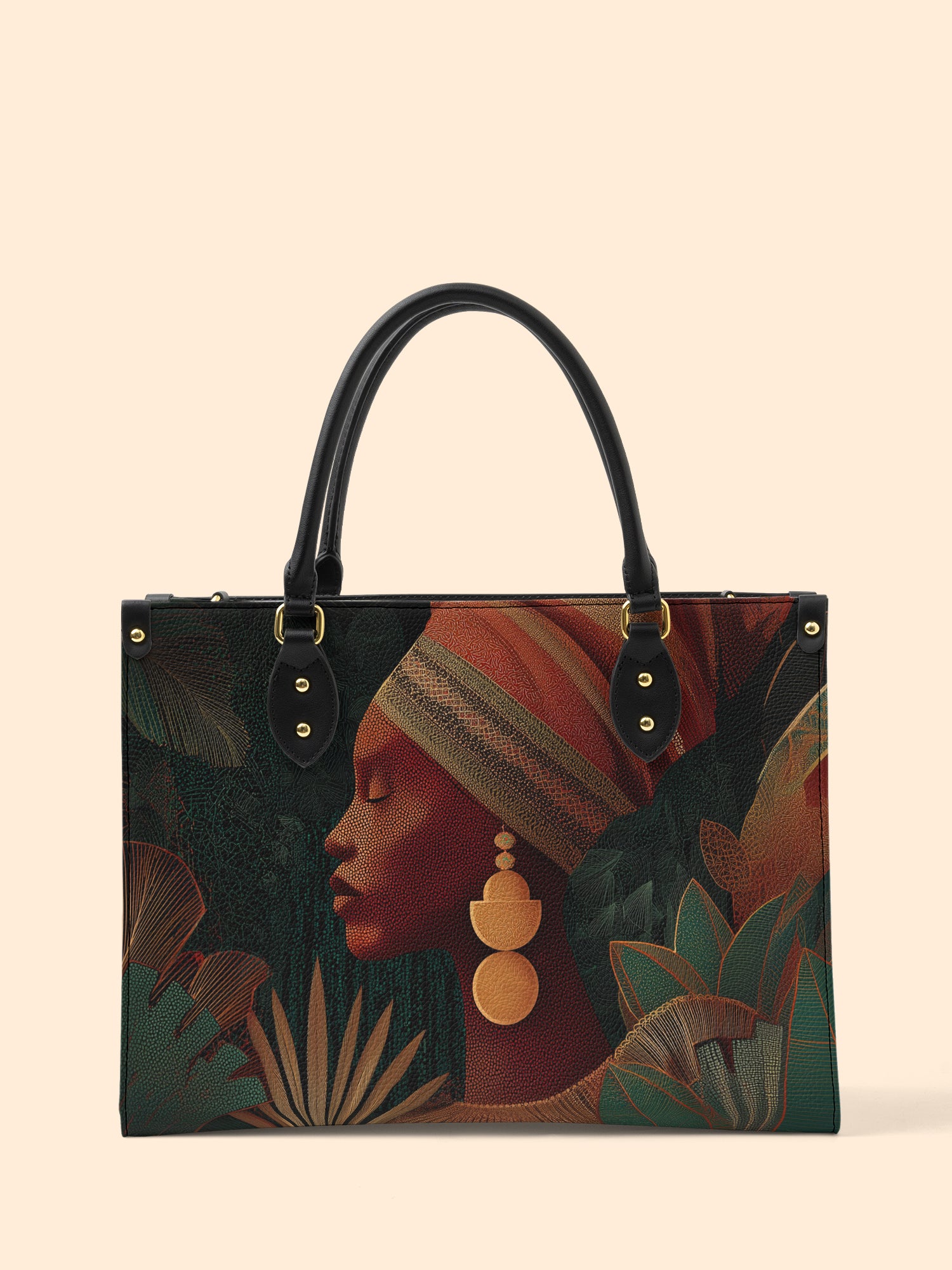 Adorned Silhouette Premium Leather Handbag QR0HH117