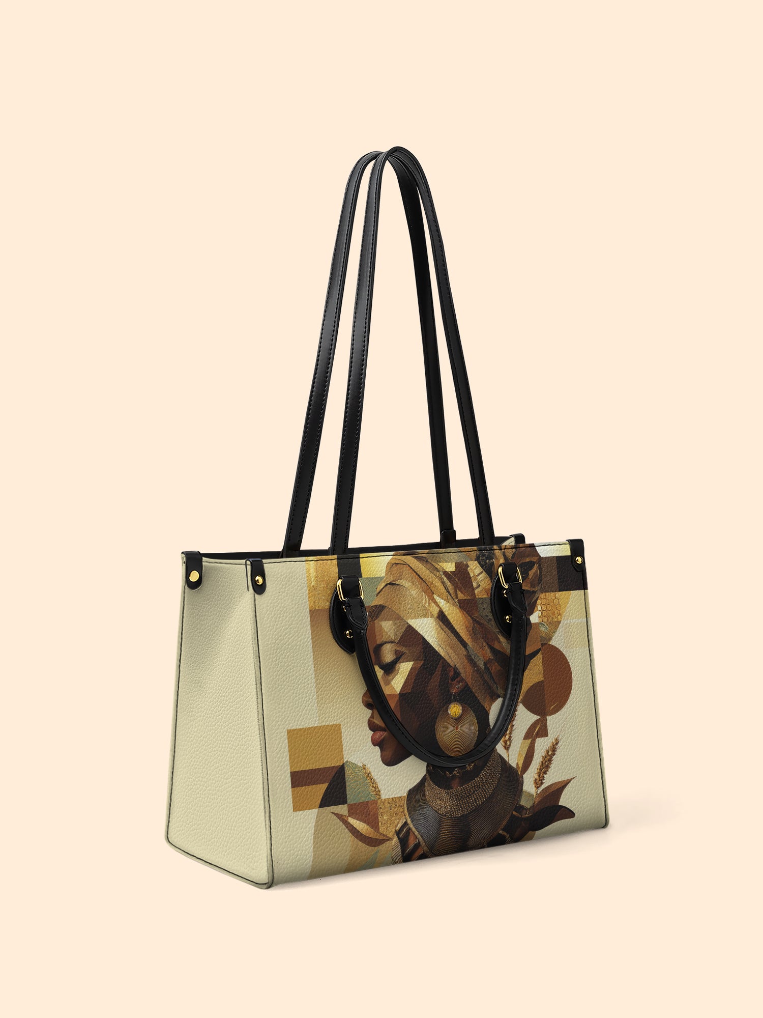 Golden Facets Premium Leather Handbag QR0TV045