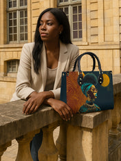 Unapologetically Black Premium Leather Handbag QR0XD125