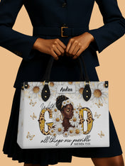 Golden Glow Grace Premium Leather Handbag