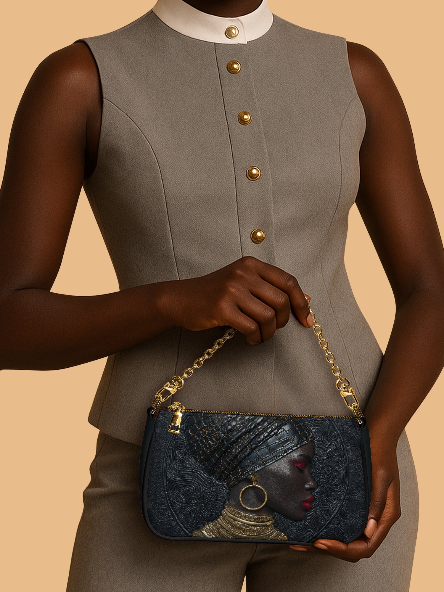 Artistry of Africa Classic Zip Pochette QR0XD474