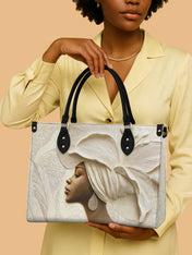 Ivory Blossom Premium Leather Handbag QR0TV067