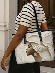 Ivory Blossom Leather Bucket Bag QR0TV191