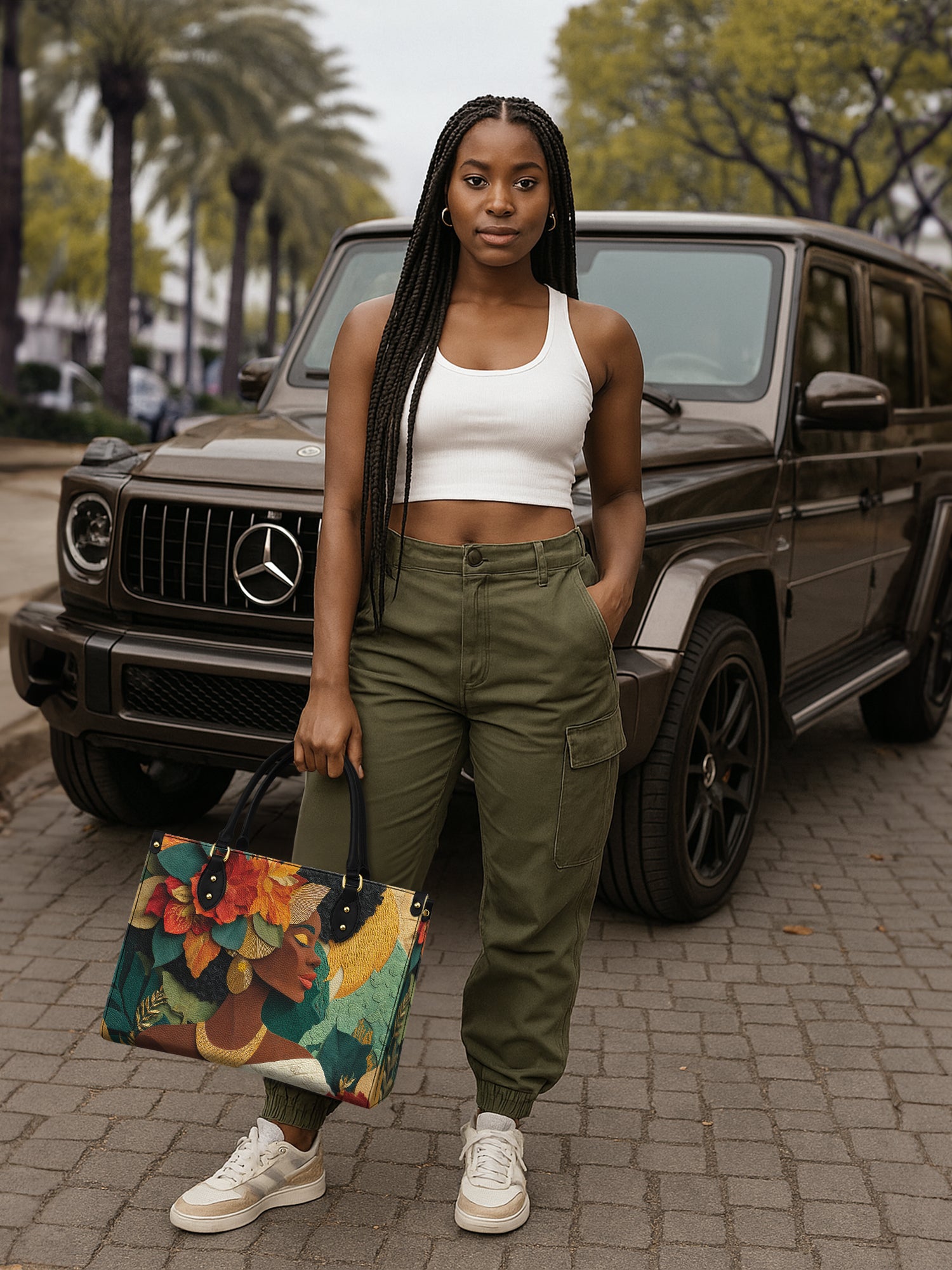 Tropical Empress Premium Leather Handbag QR0TV077