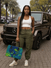 Noir Gaze Premium Leather Handbag QR0TD310