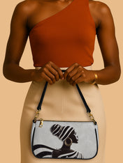 Ivory Stripes Classic Zip Pochette QR0XD437