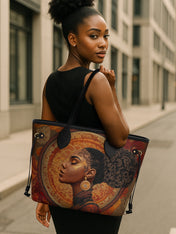 Mocha Sage Classic Shopper Tote QR0XD012