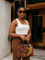 Royal Vision Premium Leather Handbag QR0TD313