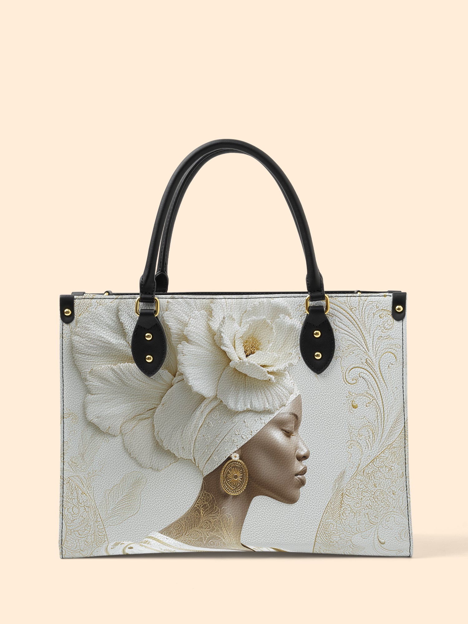 Luminous Bloom Premium Leather Handbag QR0TV121