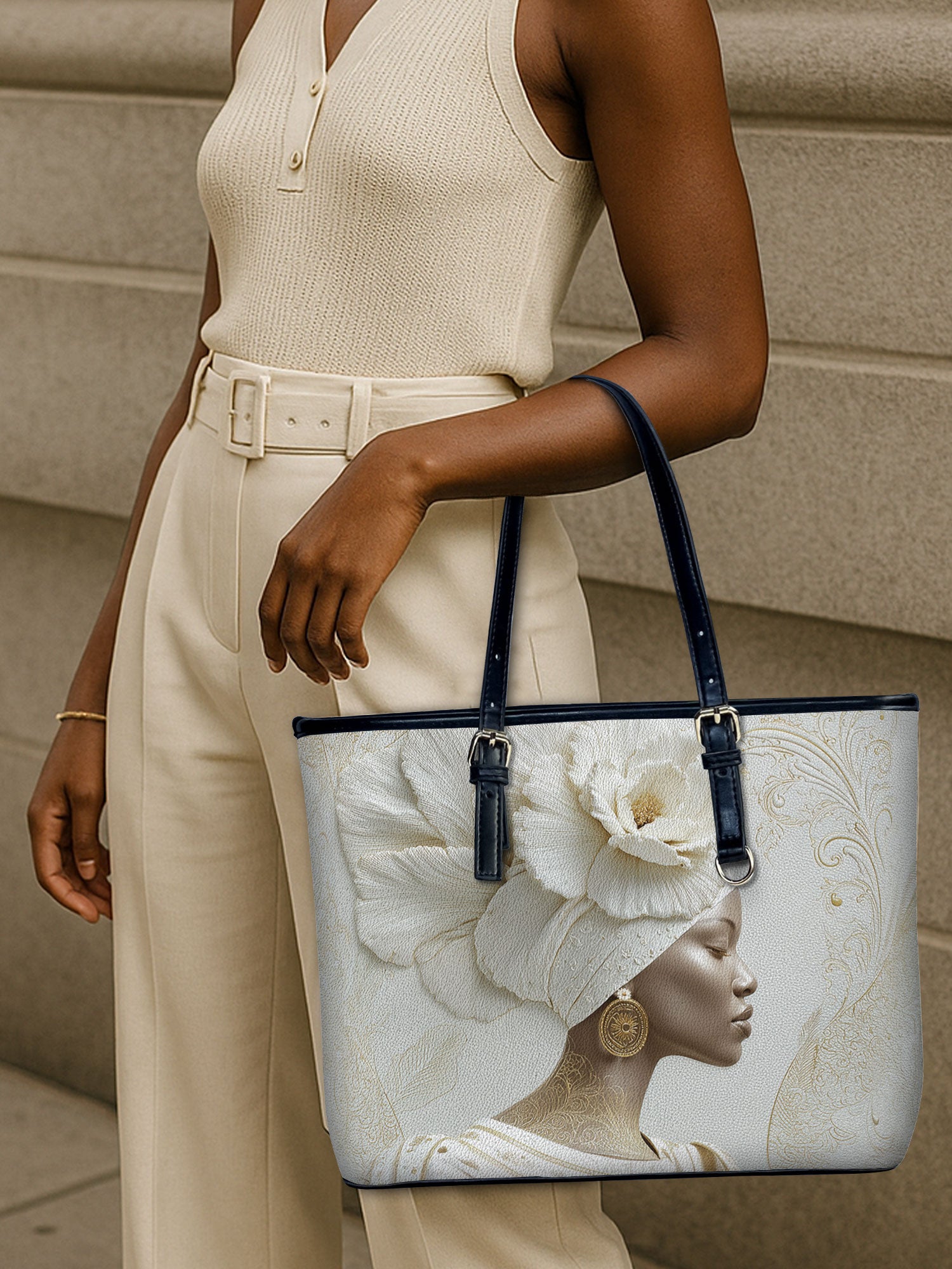 Luminous Bloom Leather Bucket Bag QR0TV192