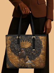 Melanin Spell Sleek Leather Tote QR0XD121