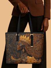 Queen Rising Sleek Leather Tote QR0XD122