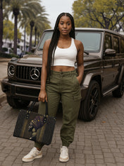 Golden Veil Premium Leather Handbag QR0TV164