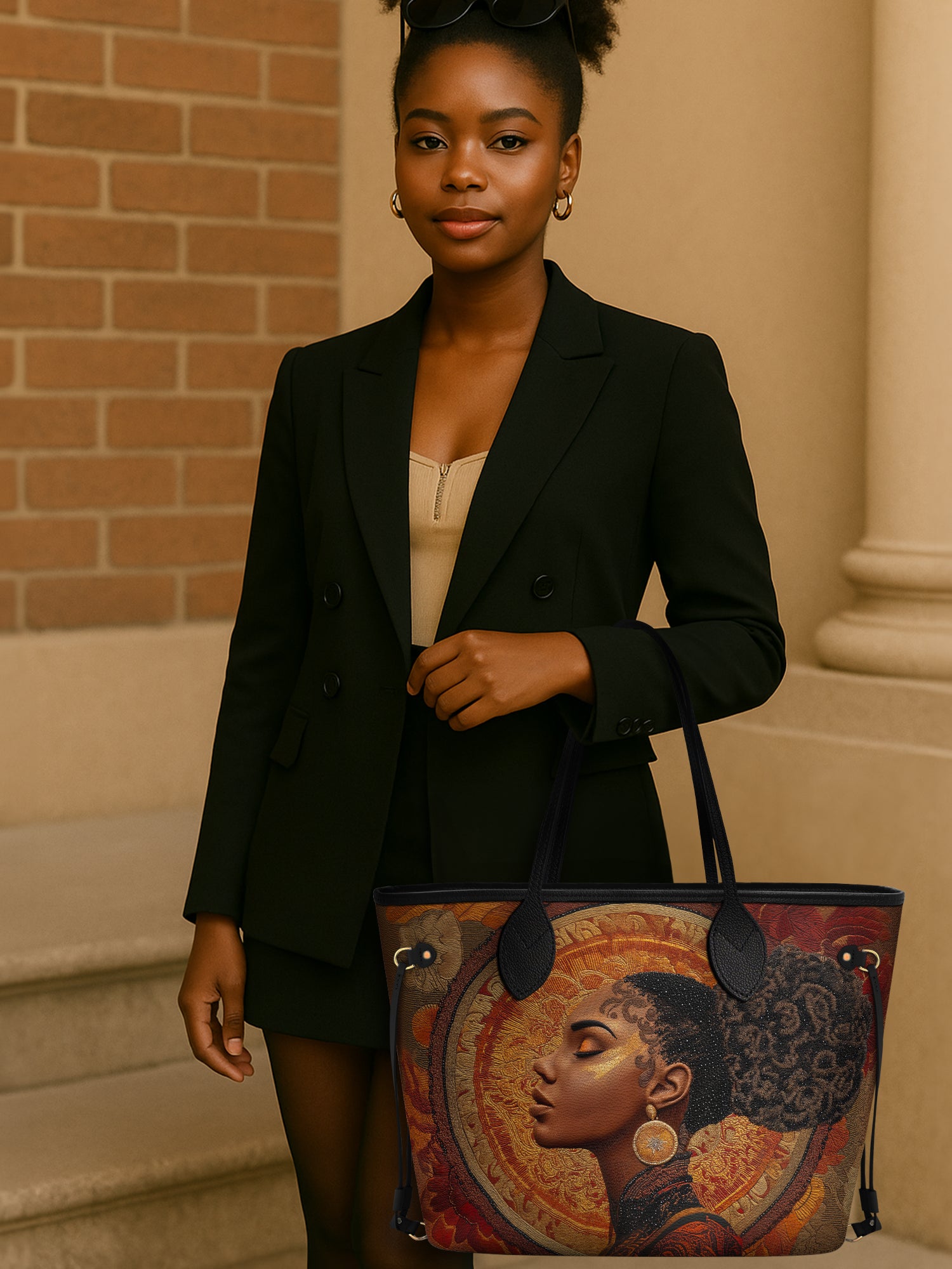 Mocha Sage Classic Shopper Tote QR0XD012