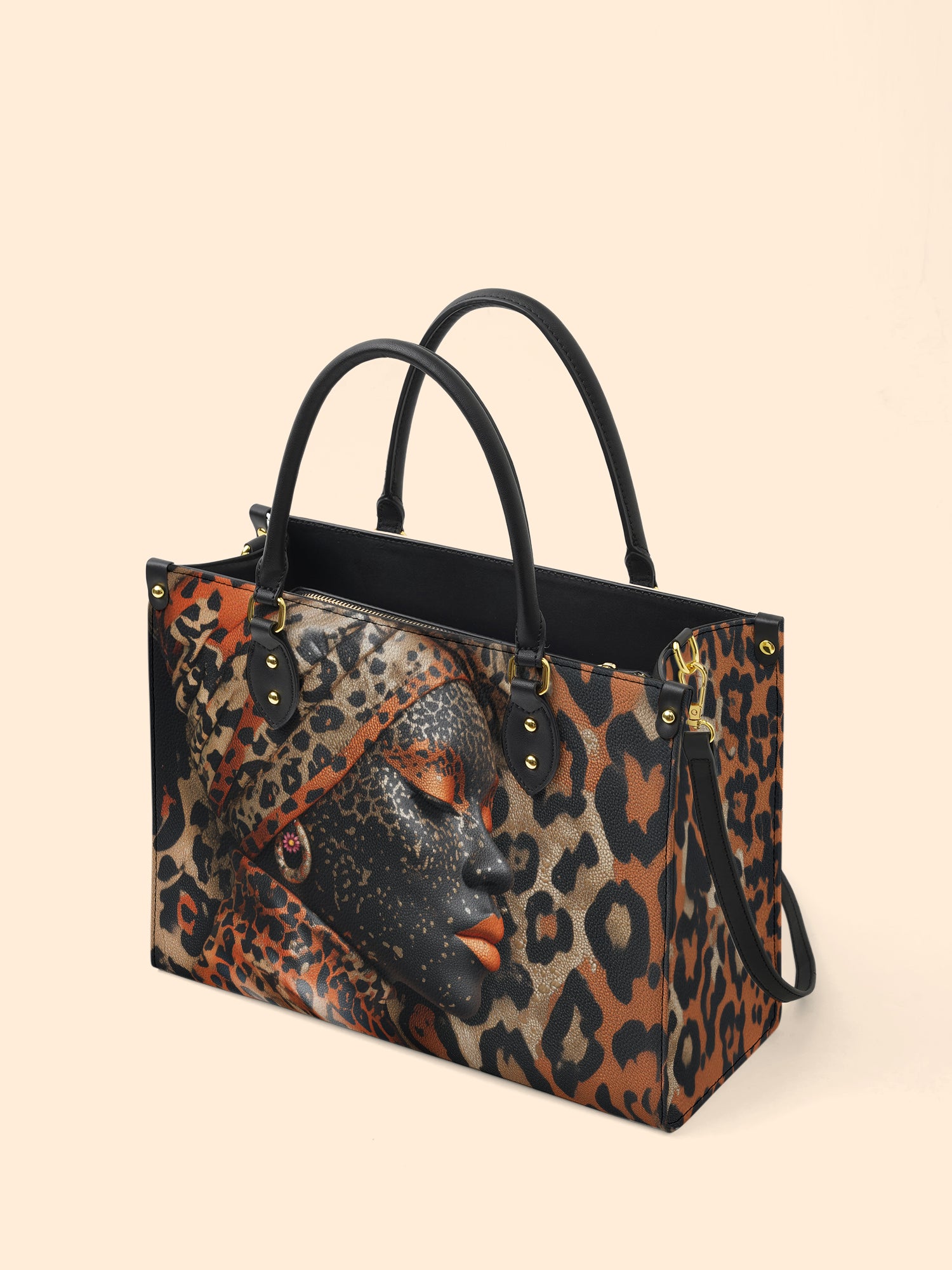 Leopard Legacy Premium Leather Handbag QR0HH098