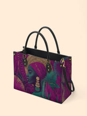 Golden Halo Portrait Premium Leather Handbag QR0HH120