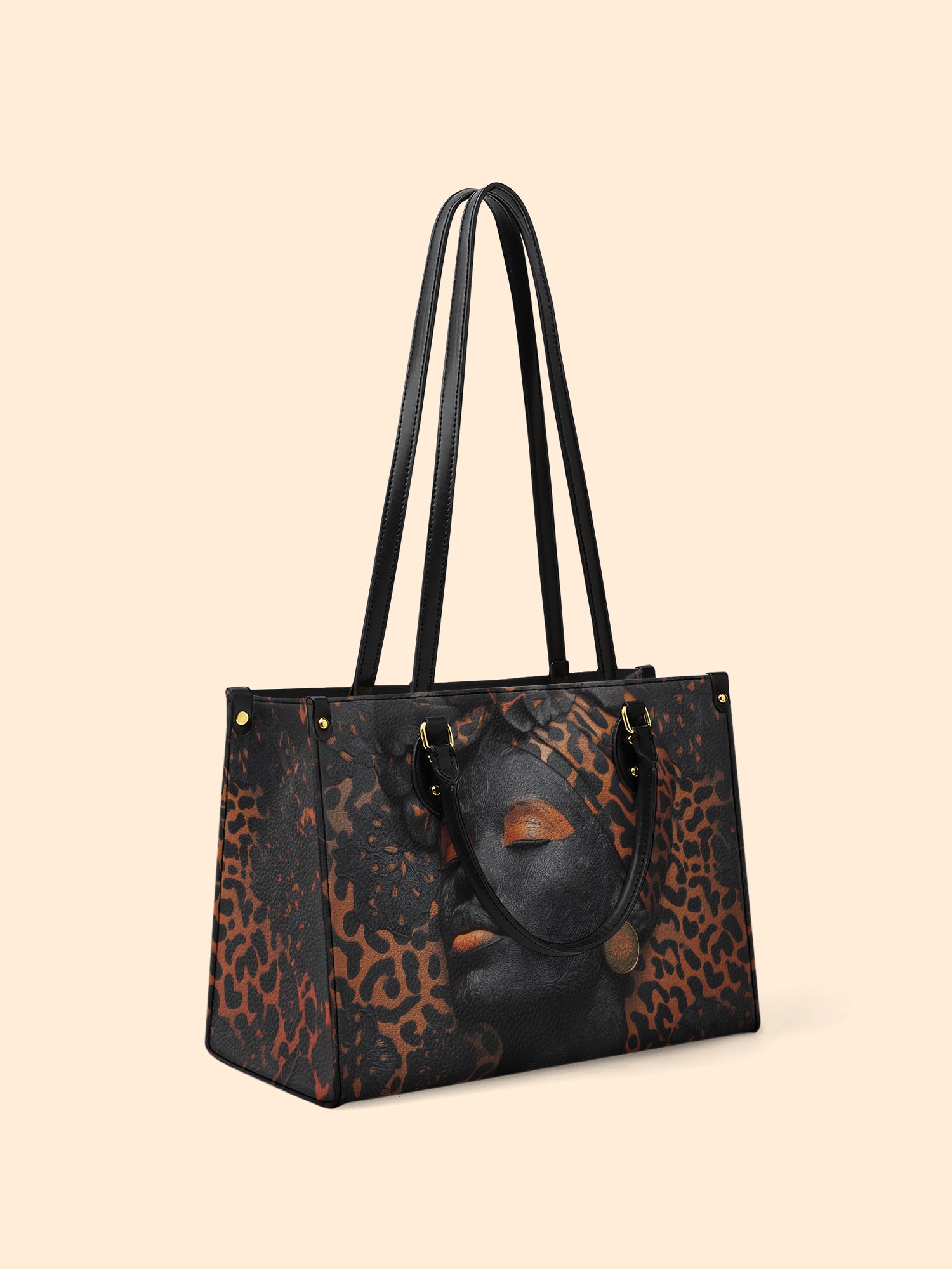 Cheetah Spirit Premium Leather Handbag QR0HH096