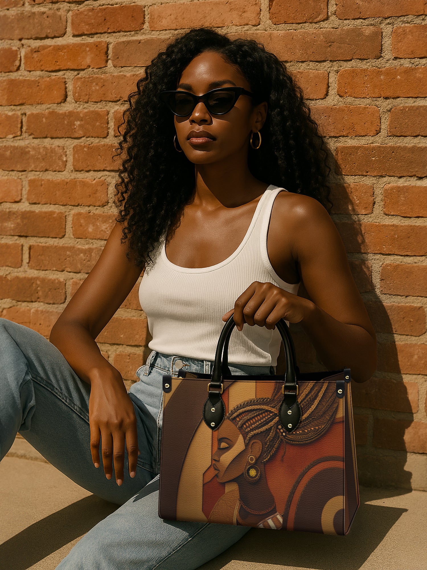 Crowned Braids Premium Leather Handbag QR0TD123