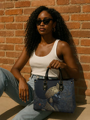 Ebony Sovereign Premium Leather Handbag QR0XD126