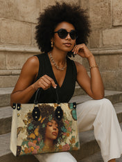 Floral Queen Premium Leather Handbag QR0HH108