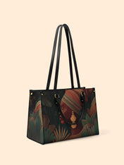 Adorned Silhouette Premium Leather Handbag QR0HH117