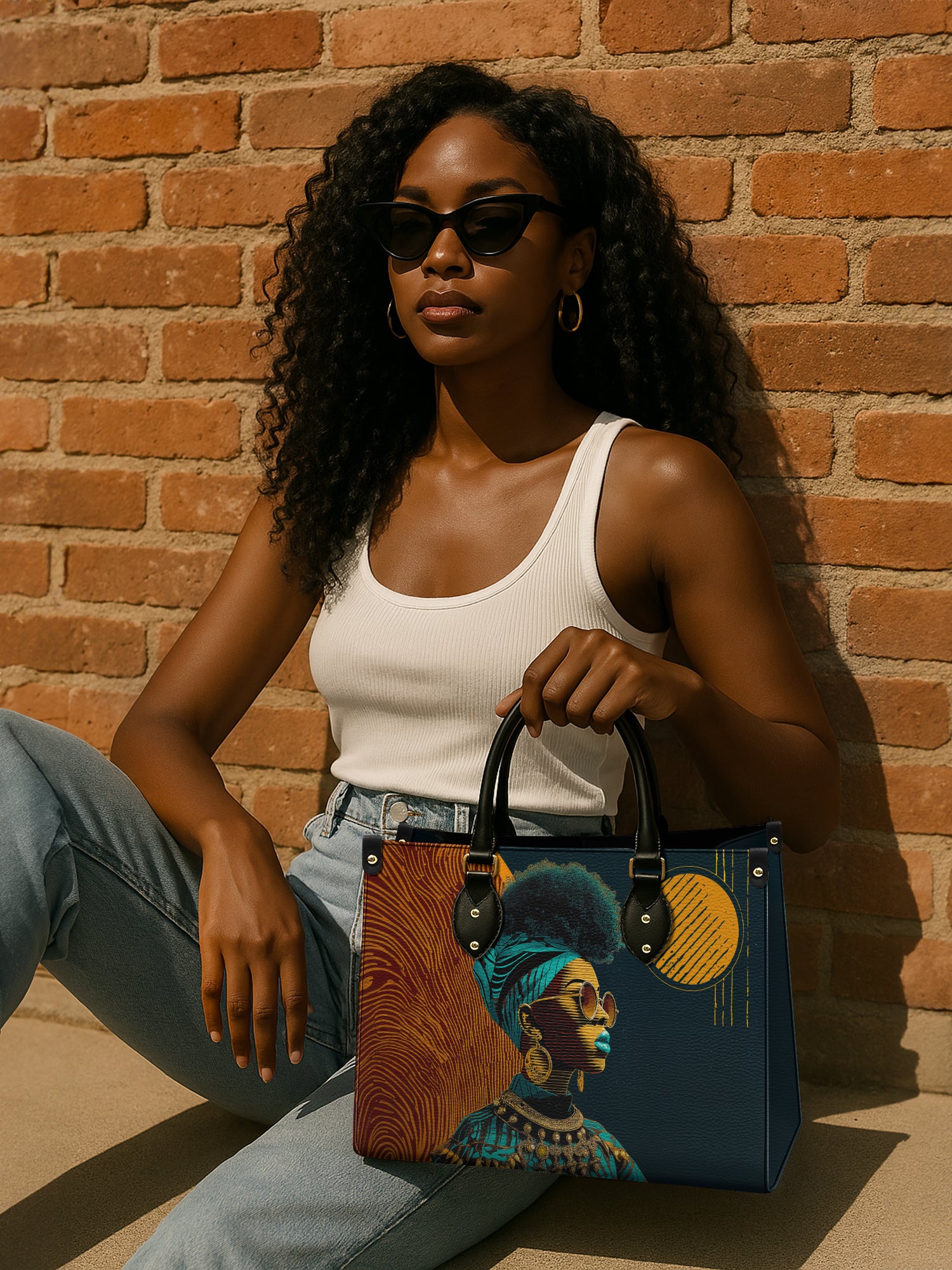 Unapologetically Black Premium Leather Handbag QR0XD125