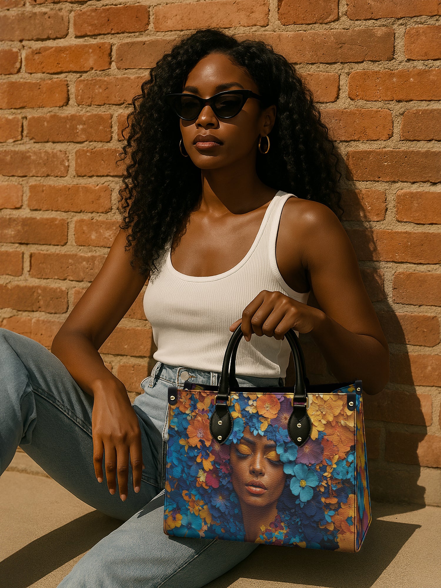 Floral Reverie Premium Leather Handbag QR0TD100