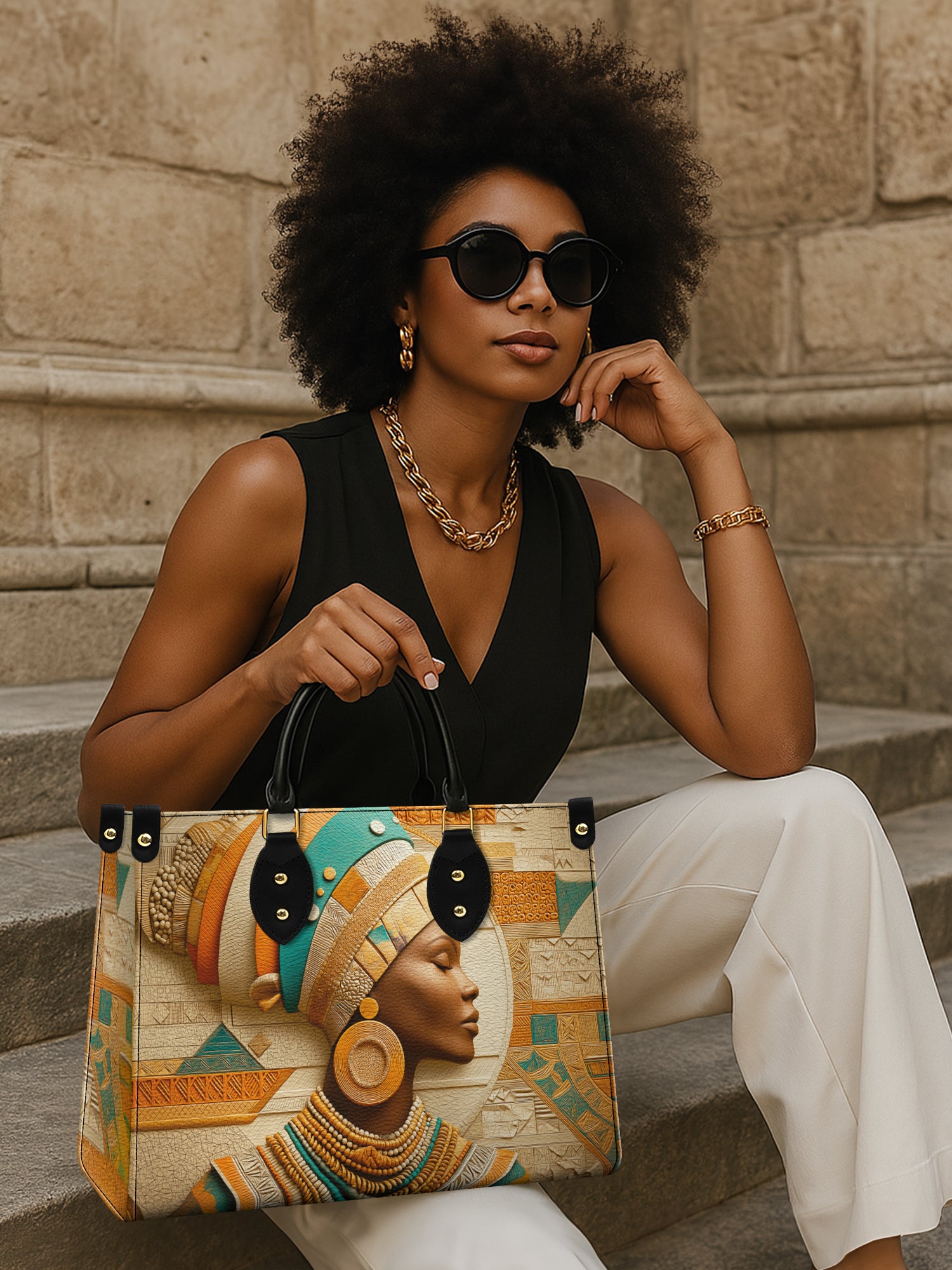 Tribal Harmony Premium Leather Handbag QR0TV060