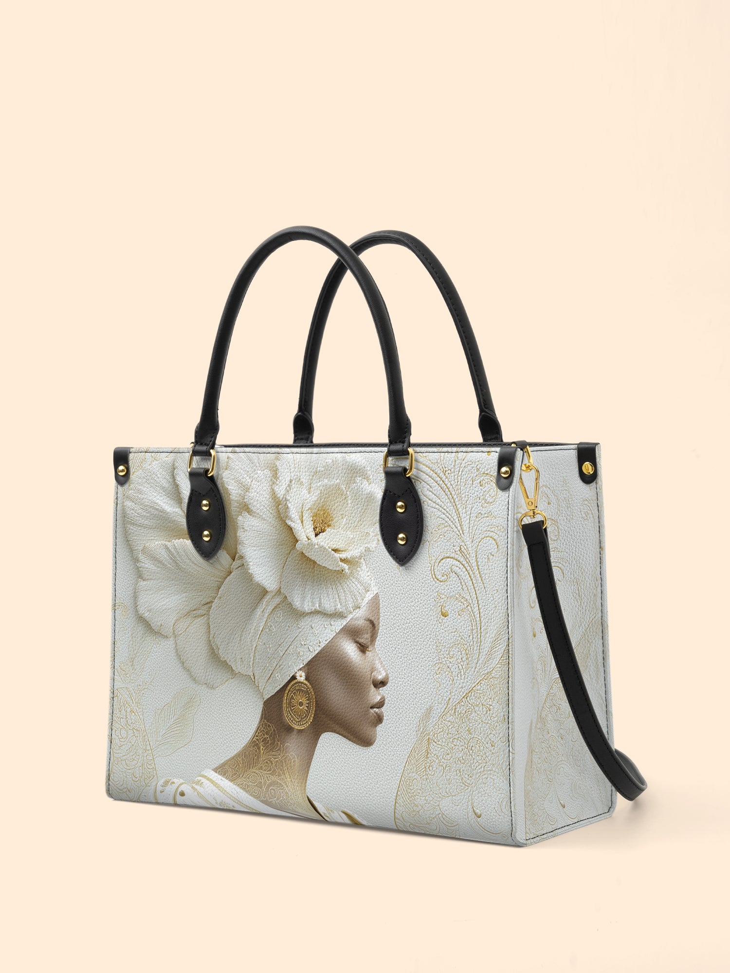 Luminous Bloom Premium Leather Handbag QR0TV121