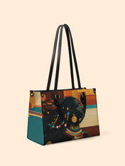 Ebony Horizon Premium Leather Handbag QR0TV179