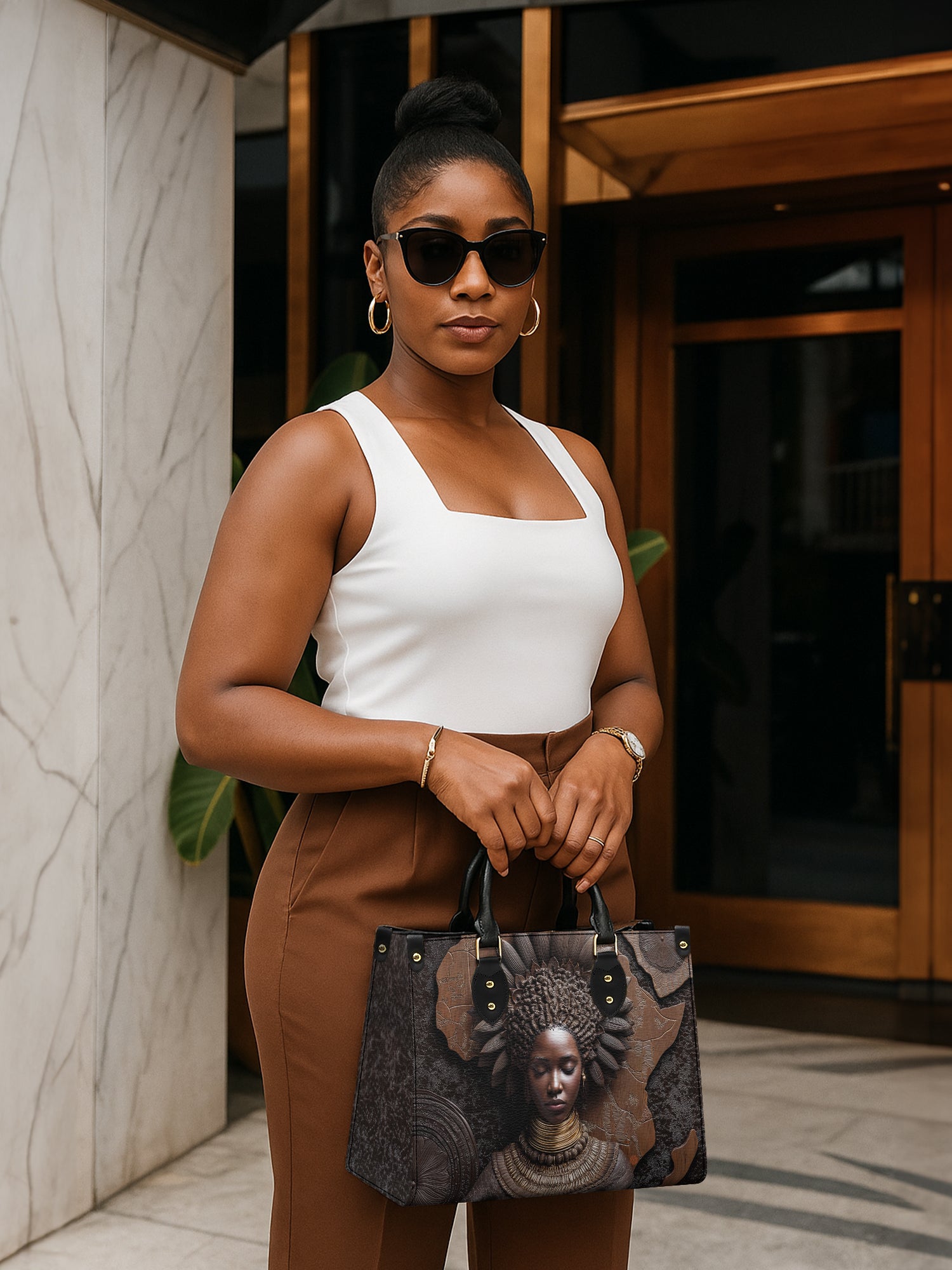 Bisa Crown Premium Leather Handbag QR0XD708