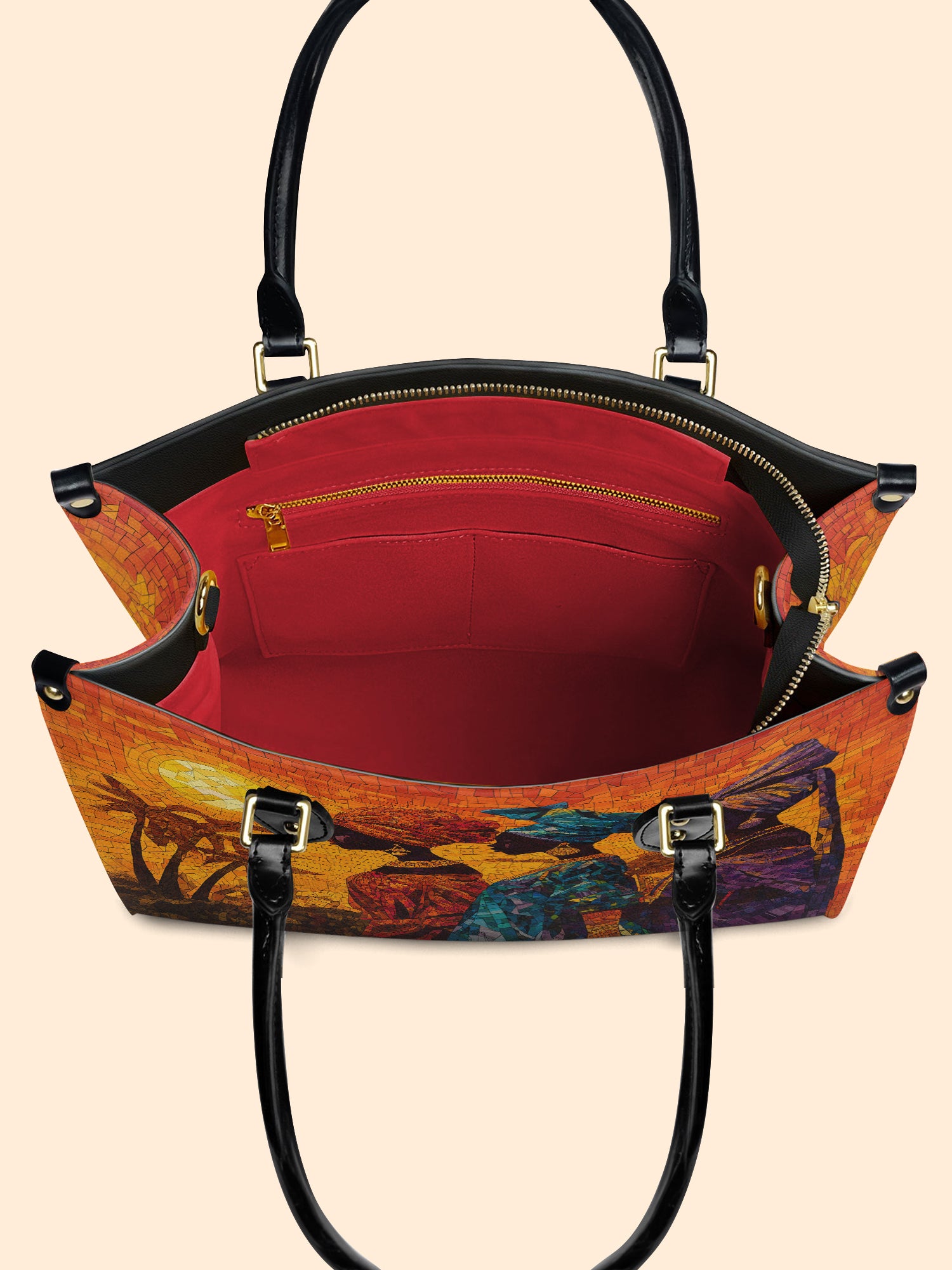 Golden Sisters Premium Leather Handbag QR0TD089