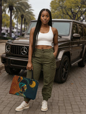 Unapologetically Black Premium Leather Handbag QR0XD125