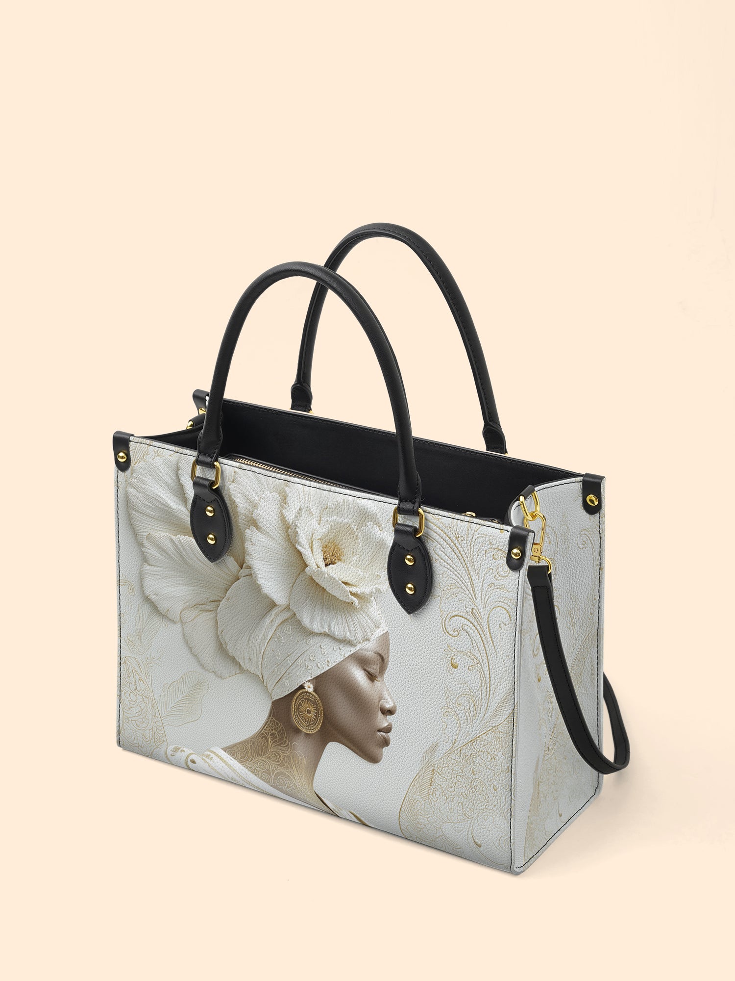 Luminous Bloom Premium Leather Handbag QR0TV121