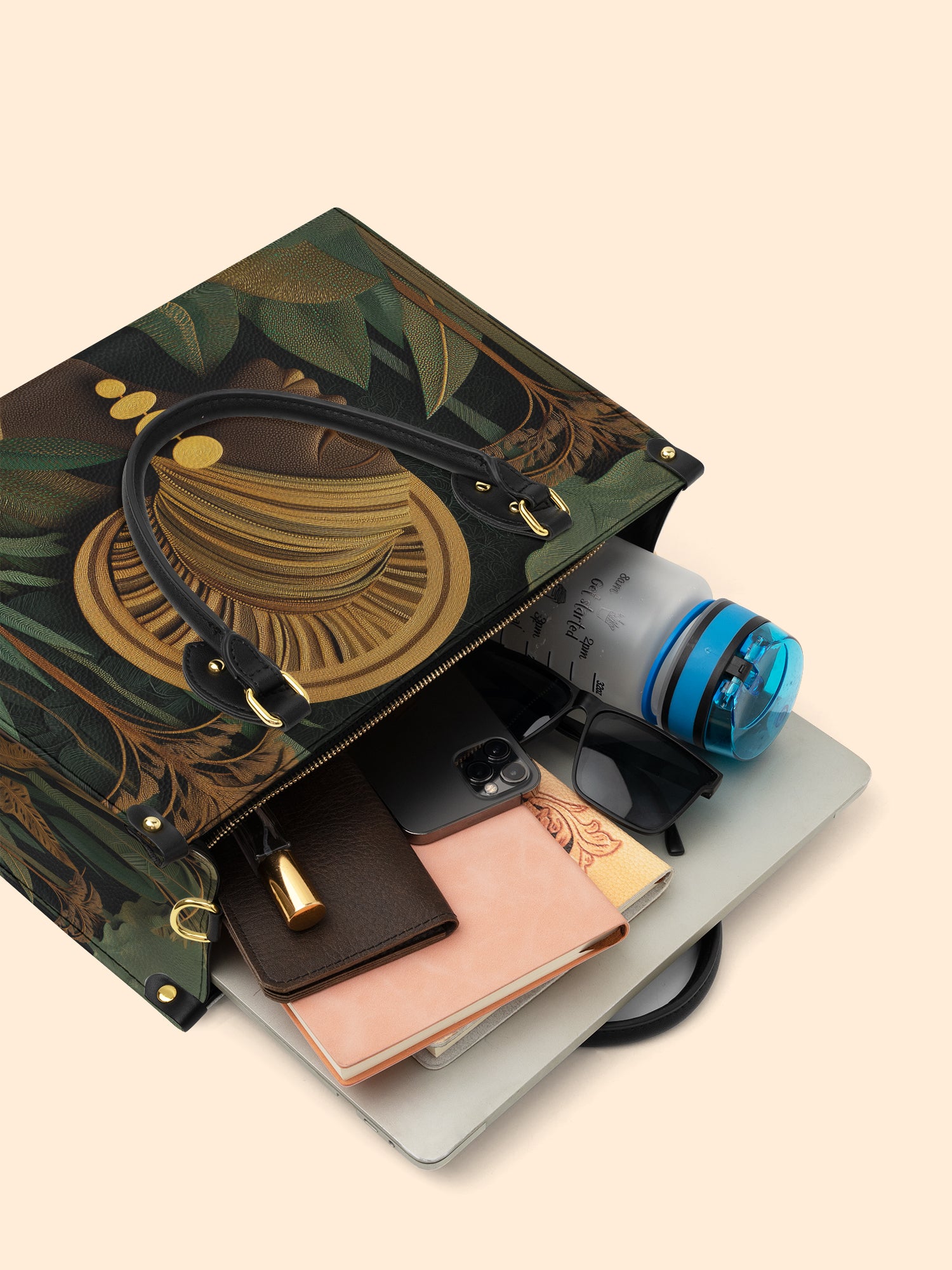 Enchanted Tropics Premium Leather Handbag QR0HH119