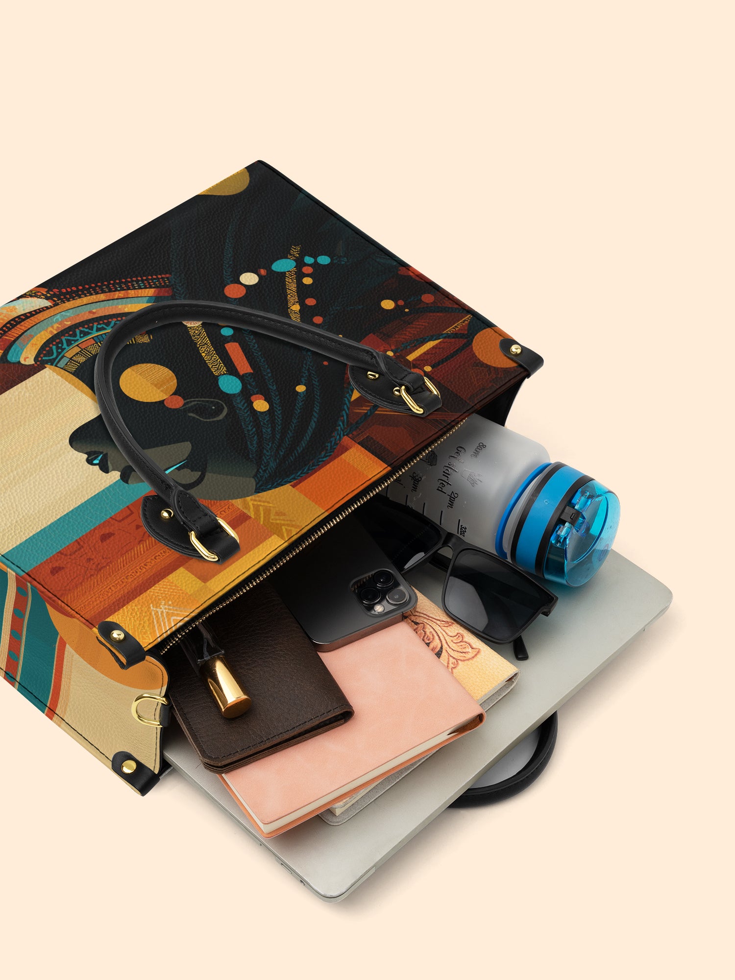 Ebony Horizon Premium Leather Handbag QR0TV179